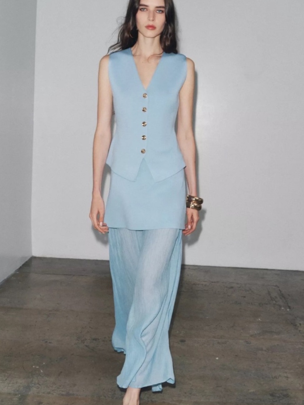 Zara Vest and Maxi Skirt Set